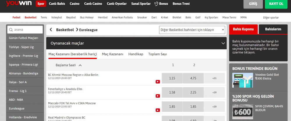 Bahis Oyun Bonuslari 2020